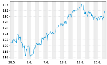 Chart ARAMEA METAWORLD Inhaber-Anteile R - 1 Monat