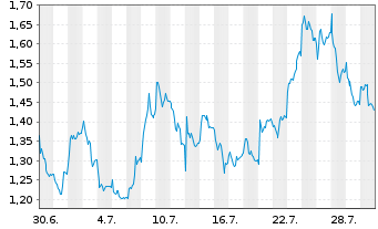 Chart Mini Future Long BASF - 1 Monat