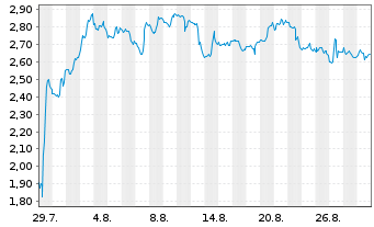 Chart Mini Future Short PayPal - 1 Month