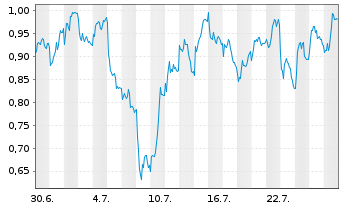 Chart Mini Future Short Allianz - 1 Monat