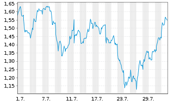 Chart Mini Future Short BASF - 1 mois