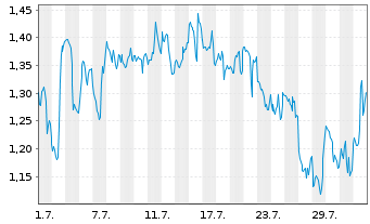 Chart Mini Future Short Berkshire Hathaway - 1 mois