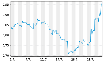 Chart Mini Future Short BYD - 1 mois