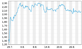 Chart Mini Future Short PayPal - 1 Month