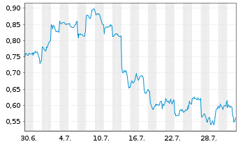 Chart Mini Future Short Alibaba - 1 Monat