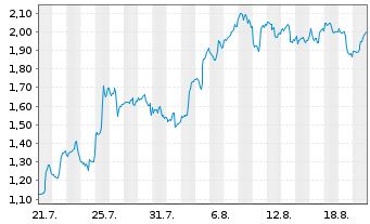 Chart Mini Future Long Newmont - 1 Monat