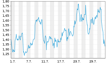 Chart Mini Future Long BNP Paribas - 1 mois