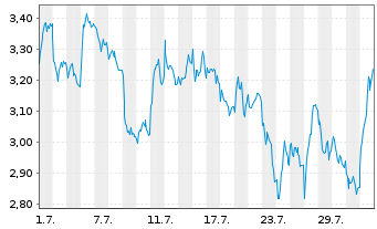 Chart Mini Future Short BNP Paribas - 1 mois