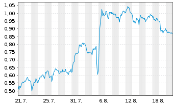 Chart Mini Future Short Zalando - 1 Month