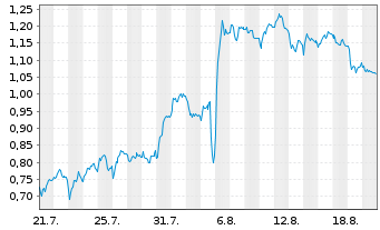 Chart Mini Future Short Zalando - 1 Month