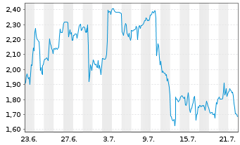Chart Mini Future Long CrowdStrike Holdings - 1 Monat