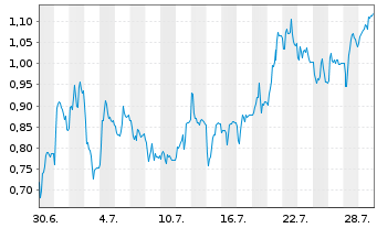 Chart Mini Future Short Mutares - 1 Monat