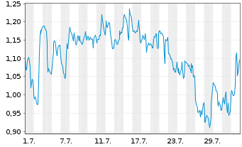 Chart Mini Future Short Berkshire Hathaway - 1 mois