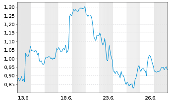 Chart Mini Future Short PayPal - 1 Monat
