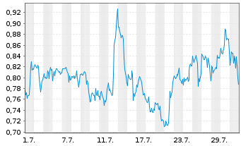 Chart Mini Future Long Realty Income - 1 Monat