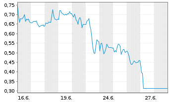 Chart Mini Future Short Mutares - 1 Month