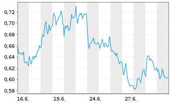 Chart Mini Future Short Jenoptik - 1 Monat