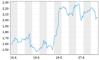 Chart Mini Future Long Uber Technologies - 1 Monat