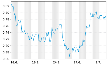 Chart Mini Future Long Verizon - 1 Monat