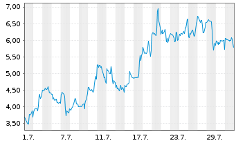 Chart Mini Future Long Riot Blockchain - 1 Monat
