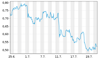 Chart Mini Future Short Kraft Heinz - 1 Monat