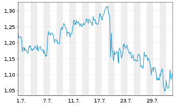 Chart Mini Future Short Verizon - 1 Month