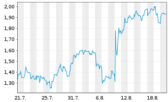 Chart Mini Future Short Northern Data - 1 Monat
