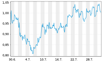 Chart Mini Future Long Aroundtown - 1 Monat