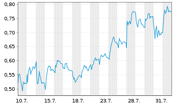 Chart Mini Future Short Hensoldt - 1 mois