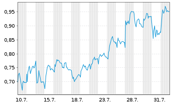 Chart Mini Future Short Hensoldt - 1 mois