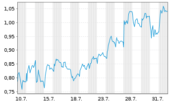 Chart Mini Future Short Hensoldt - 1 mois