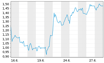 Chart Mini Future Short Northern Data - 1 mois