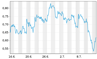 Chart Mini Future Short Pan American Silver - 1 mois