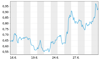 Chart Mini Future Long Freeport-McMoRan - 1 Monat