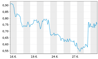 Chart Mini Future Short Cloudflare - 1 Monat