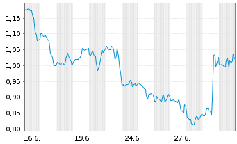 Chart Mini Future Short Cloudflare - 1 Monat