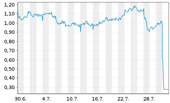 Chart Mini Future Long Anheuser-Busch InBev - 1 Monat