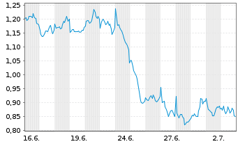 Chart Mini Future Long Anheuser-Busch InBev - 1 Monat
