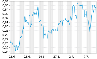 Chart Mini Future Short JD.com - 1 Monat