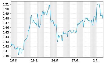 Chart Mini Future Short JD.com - 1 Monat