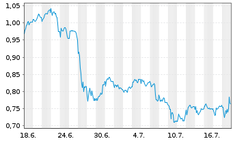 Chart Mini Future Short Indus Holding - 1 Monat