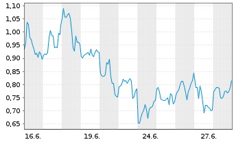 Chart Mini Future Long Hecla Mining - 1 Monat