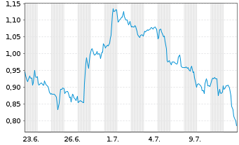 Chart Mini Future Short Palantir - 1 mois