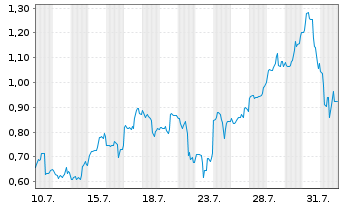 Chart Mini Future Long Broadcom - 1 mois