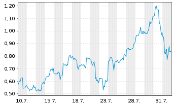 Chart Mini Future Long Broadcom - 1 mois