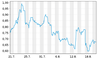 Chart Mini Future Short FinTech Group - 1 Monat