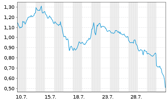 Chart Mini Future Short Oracle - 1 Monat