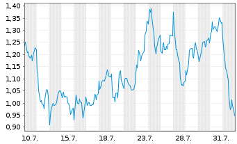 Chart Mini Future Long BNP Paribas - 1 mois