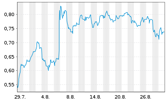 Chart Mini Future Short Verbio Vereinigte Bioenergie - 1 Monat