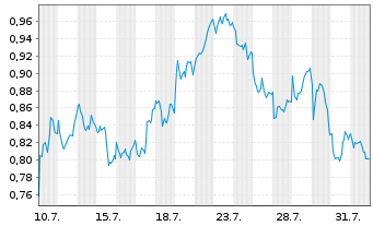Chart Mini Future Long BHP - 1 mois